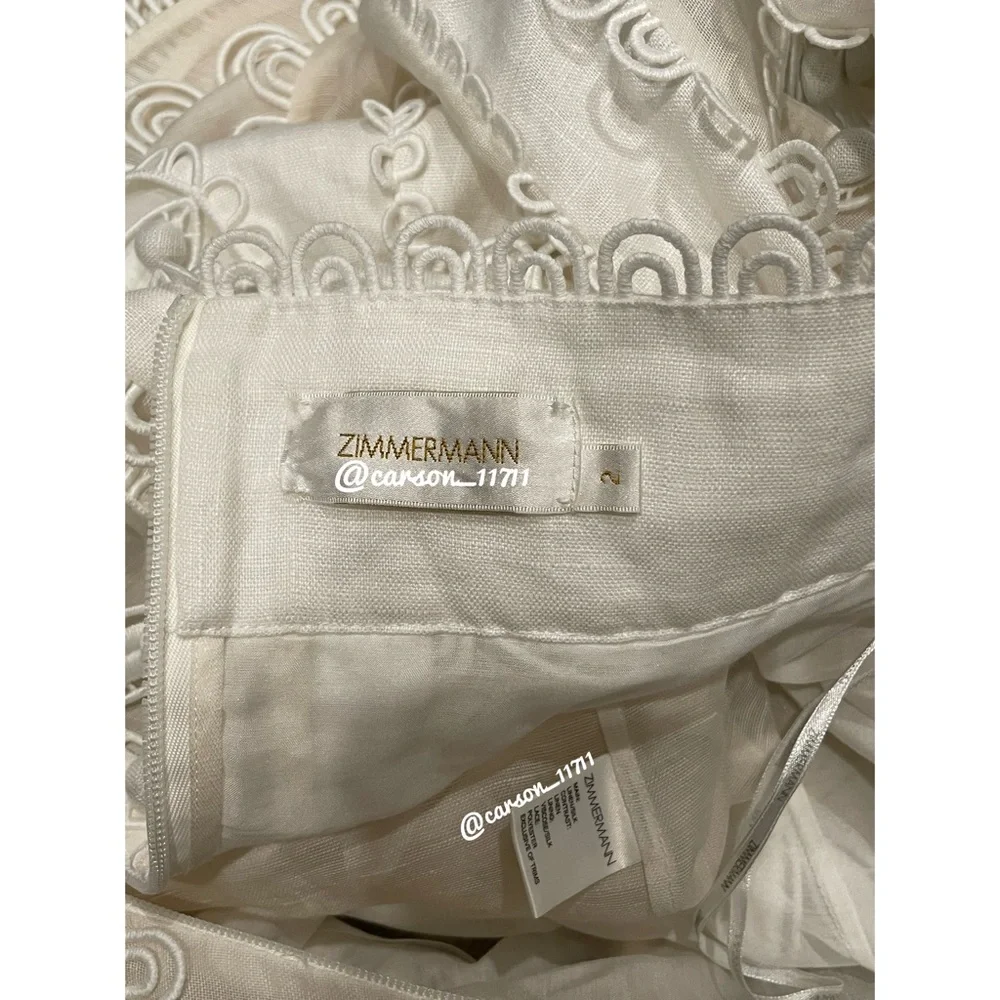 Zimmermann Whitewave Doily Mini Dress AU2 - Picture 6 of 15